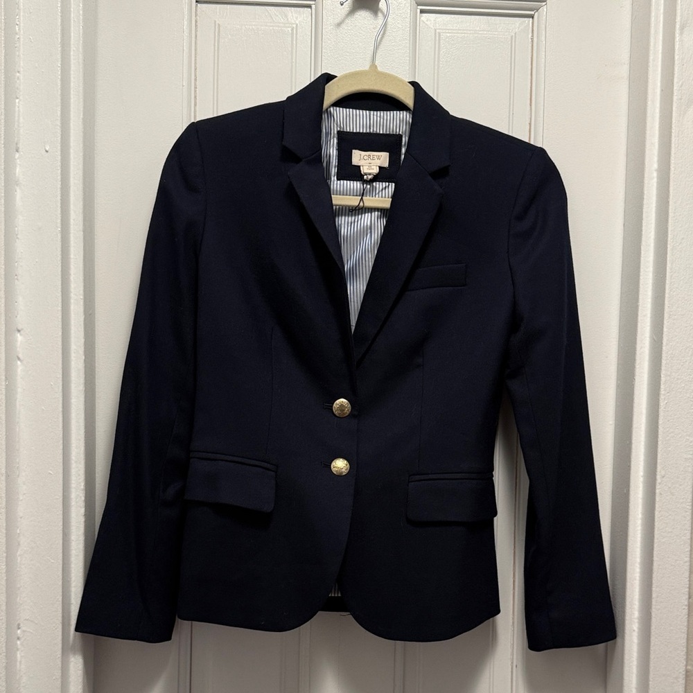 J. Crew Navy Blazer with Gold Buttons